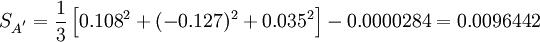 S_{A^'}=\frac{1}{3}\left-0.0000284=0.0096442