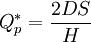 Q^*_p=\frac{2DS}{H}