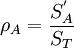 \rho_A=\frac{S^'_A}{S_T}