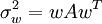 \sigma^2_w=wAw^T